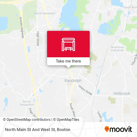 North Main St And West St map