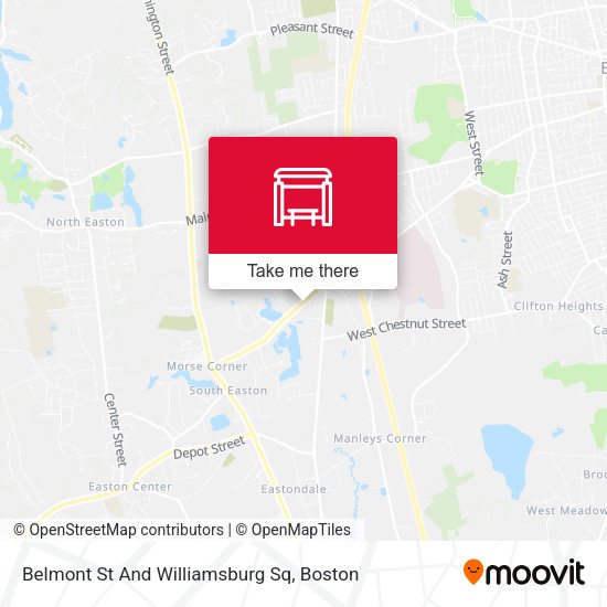 Belmont St And Williamsburg Sq map