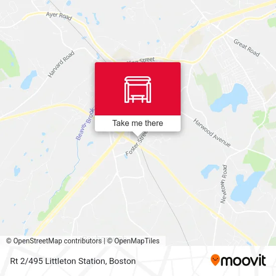 Rt 2/495 Littleton Station map