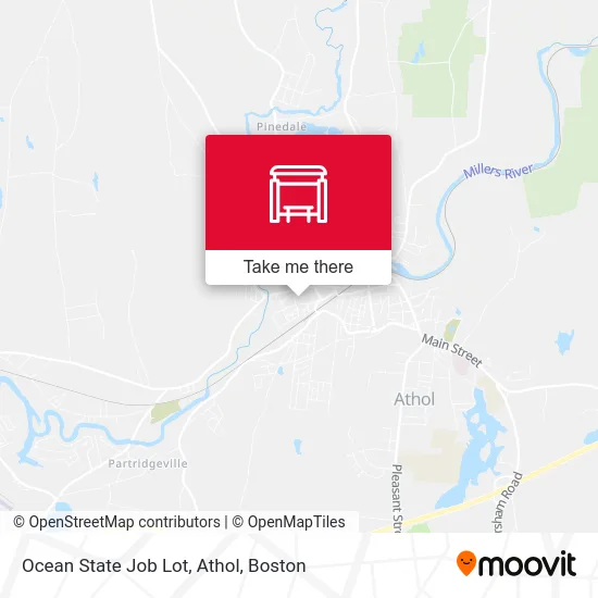 Ocean State Job Lot, Athol map