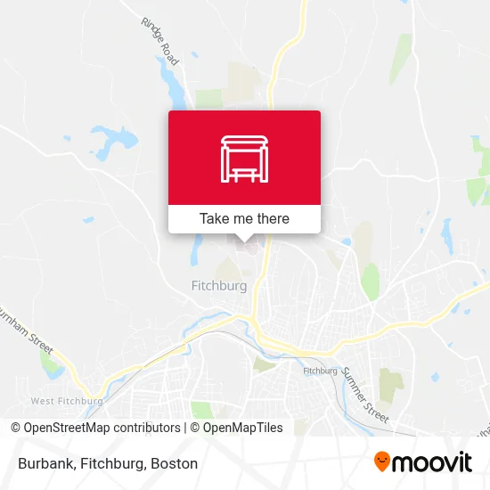 Burbank, Fitchburg map