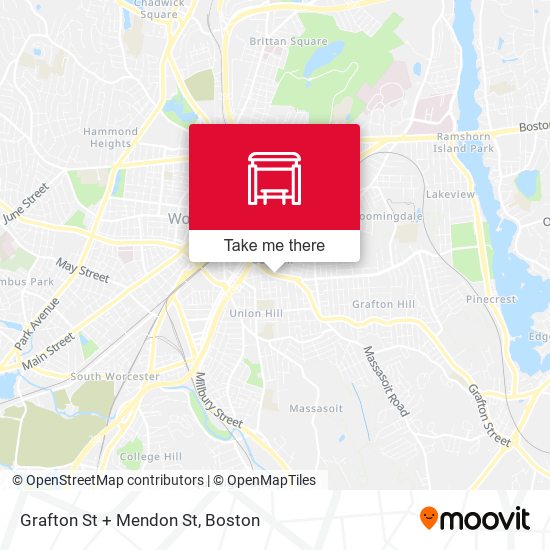 Mapa de Grafton St + Mendon St