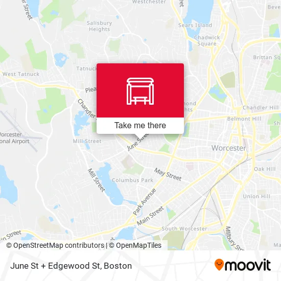 June St + Edgewood St map