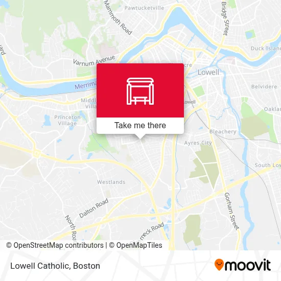 Lowell Catholic map