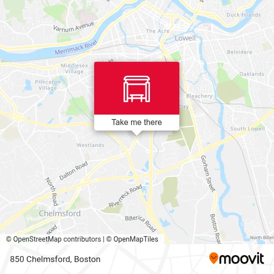 850 Chelmsford map