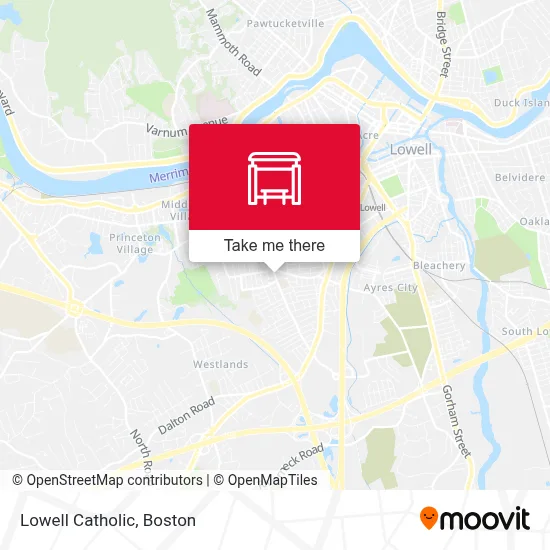 Lowell Catholic map