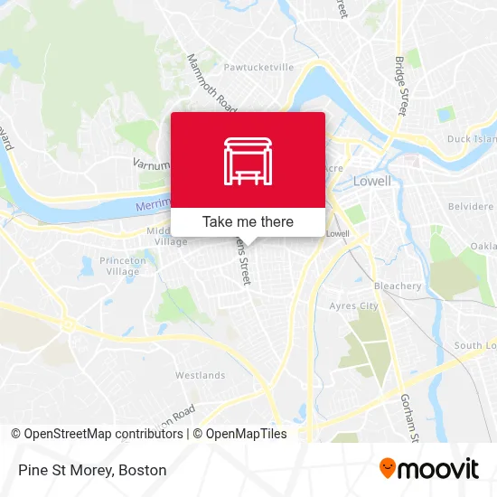 Pine St Morey map