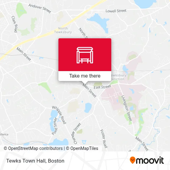 Tewks Town Hall map