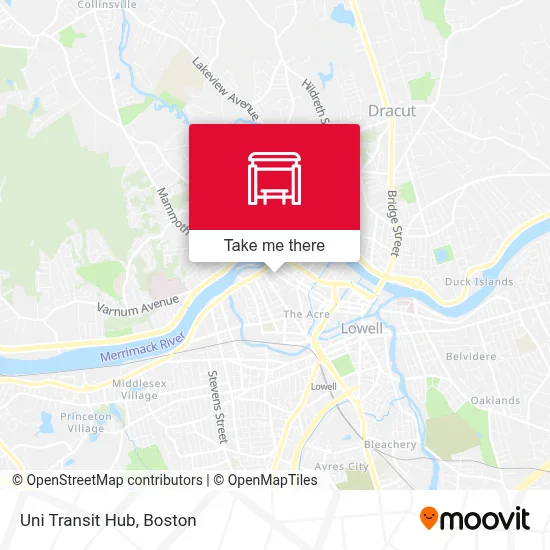 Uni Transit Hub map