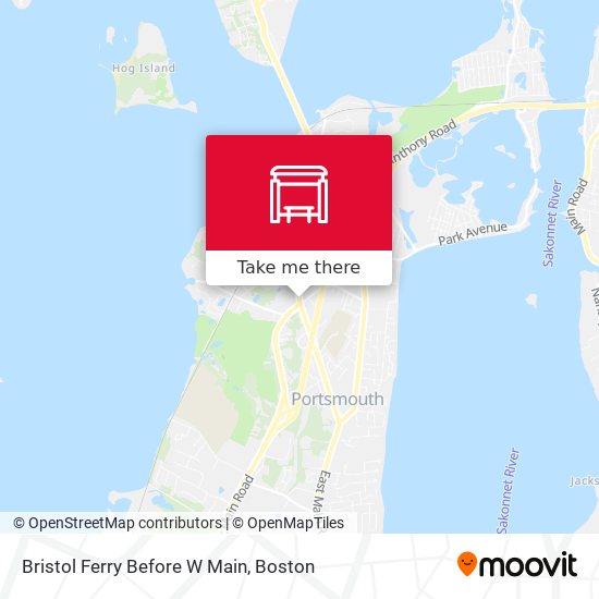 Bristol Ferry Before W Main map