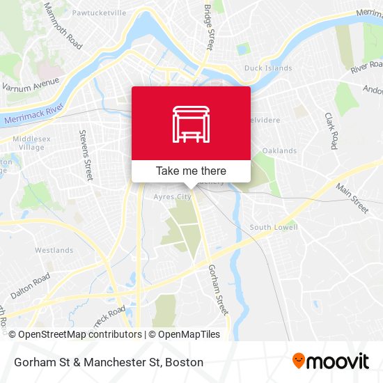 Gorham St & Manchester St map