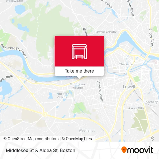 Middlesex St & Aldea St map