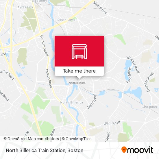 North Billerica Train Station map