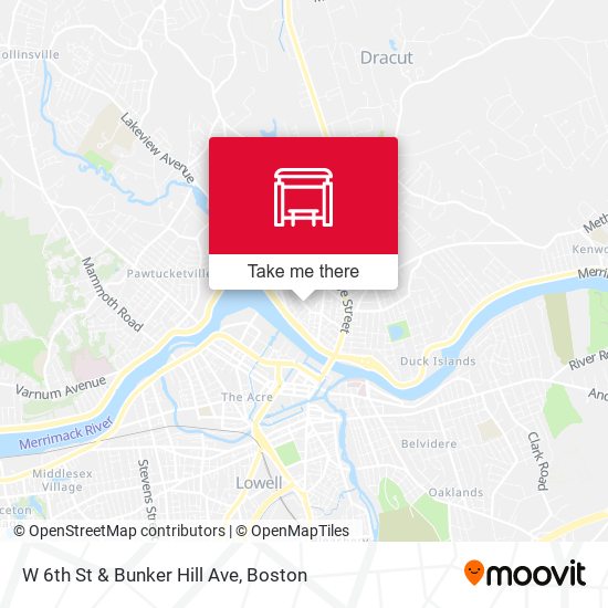 W 6th St & Bunker Hill Ave map