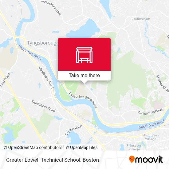 Greater Lowell Technical School map