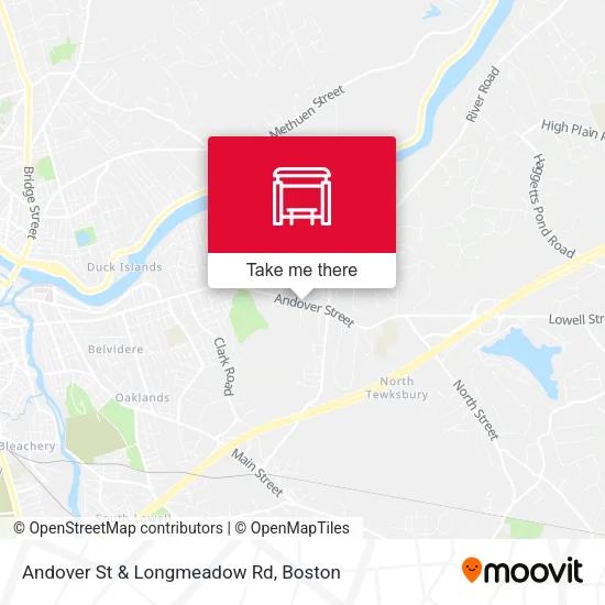 Andover St & Longmeadow Rd map