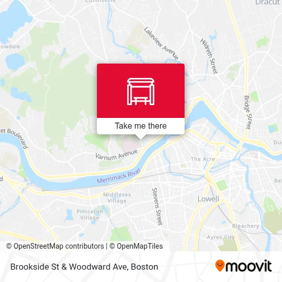 Brookside St & Woodward Ave map