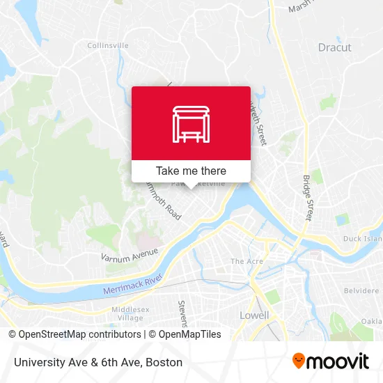 University Ave & 6th Ave map