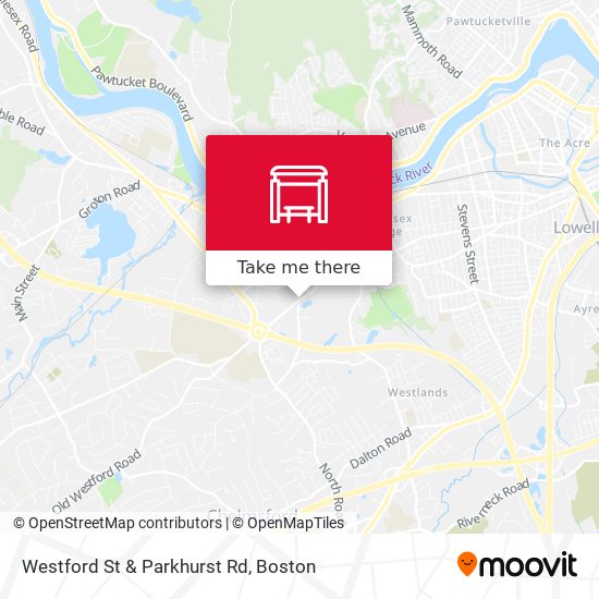 Westford St & Parkhurst Rd map