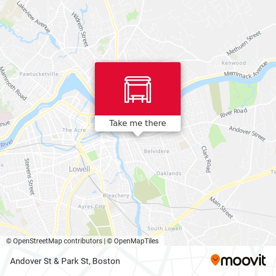 Andover St & Park St map