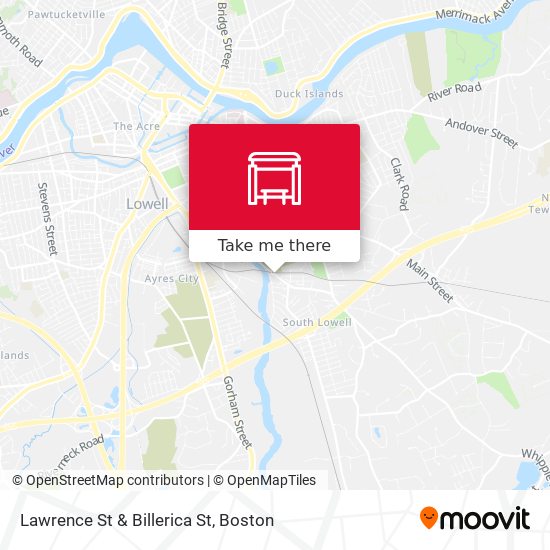 Lawrence St & Billerica St map