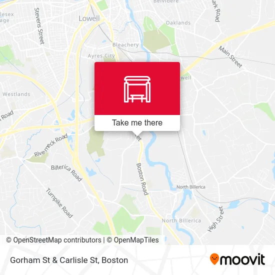 Gorham St & Carlisle St map