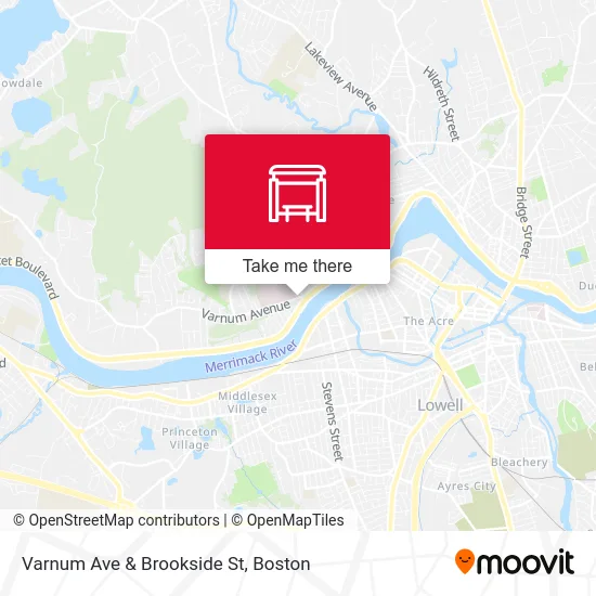 Varnum Ave & Brookside St map