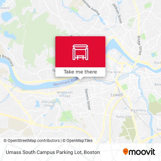 Umass South Campus Parking Lot map