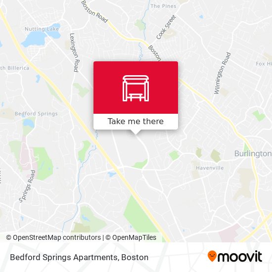 Bedford Springs Apartments map