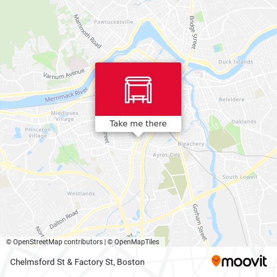 Chelmsford St & Factory St map