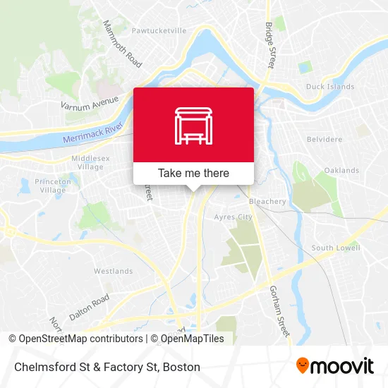 Chelmsford St & Factory St map