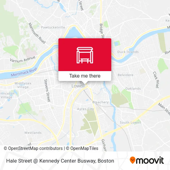 Mapa de Hale Street @ Kennedy Center Busway