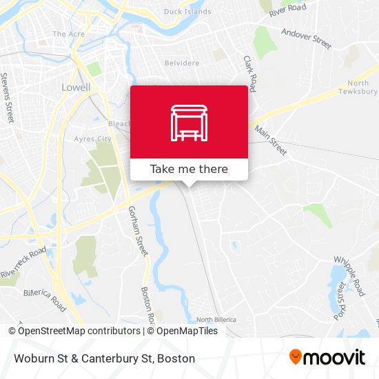 Woburn St & Canterbury St map