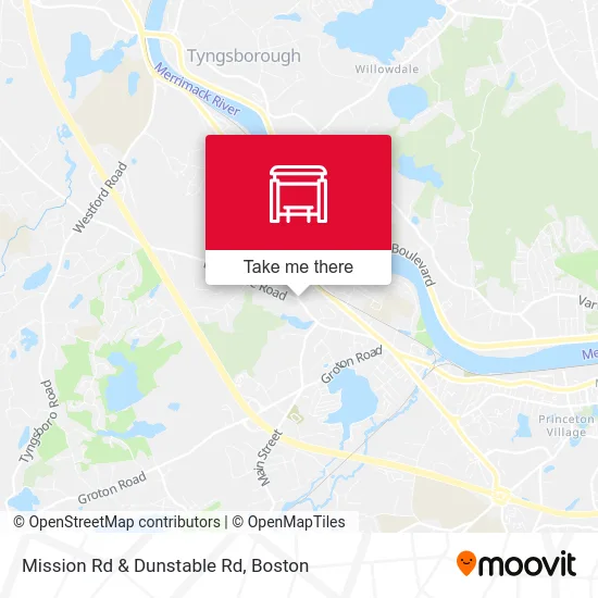 Mission Rd & Dunstable Rd map