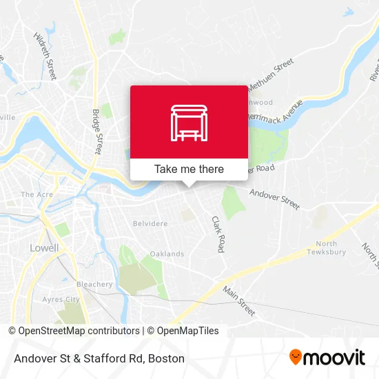 Andover St & Stafford Rd map