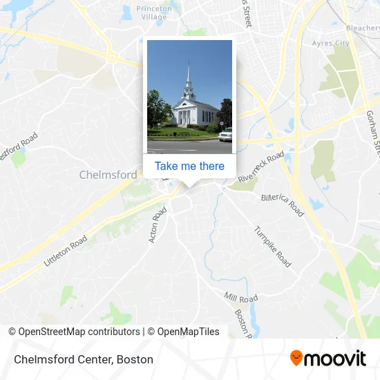 Chelmsford Center map