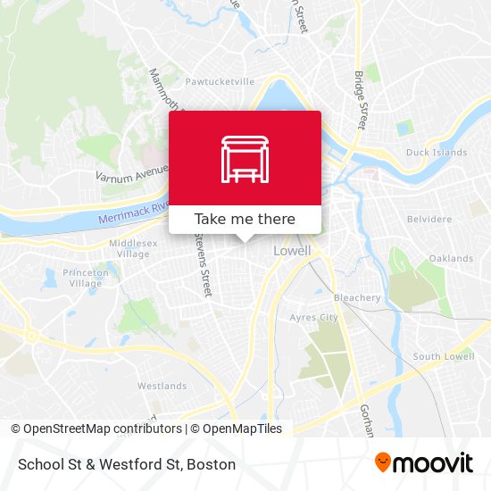 School St & Westford St map