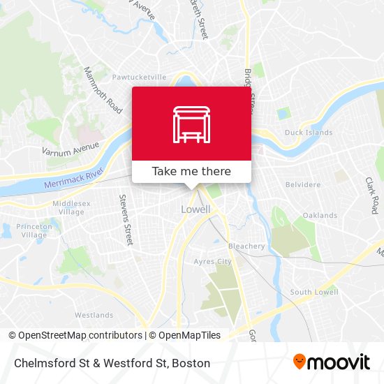 Chelmsford St & Westford St map