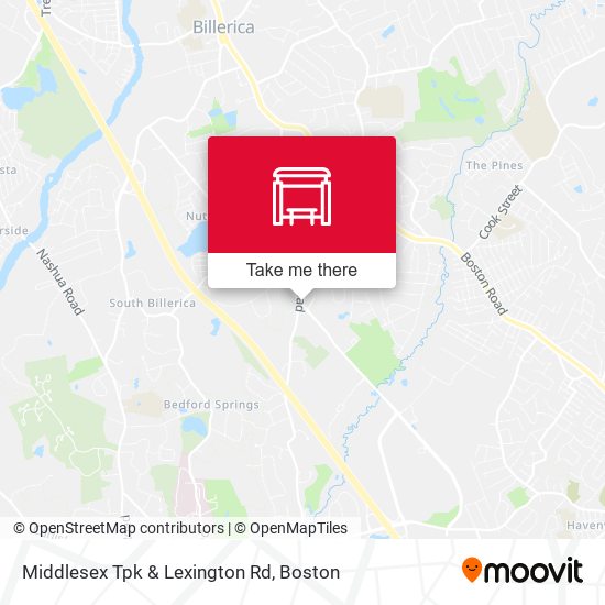 Middlesex Tpk & Lexington Rd map