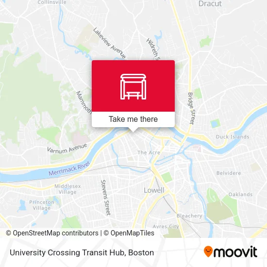 University Crossing Transit Hub map