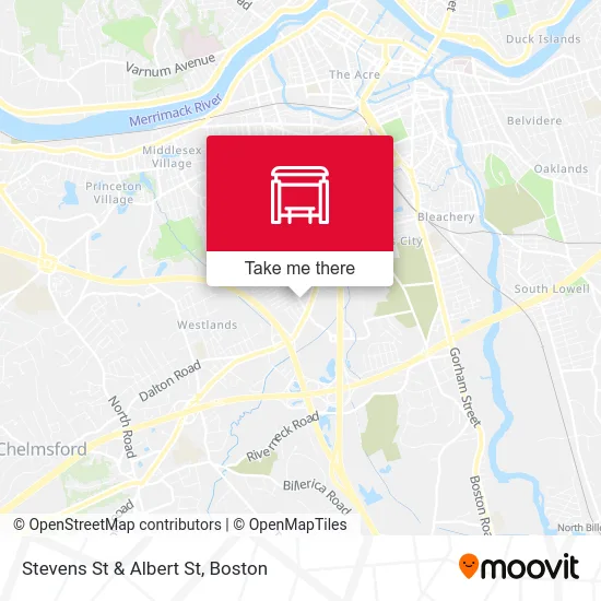 Stevens St & Albert St map