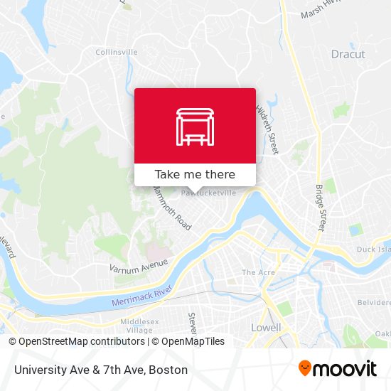University Ave & 7th Ave map