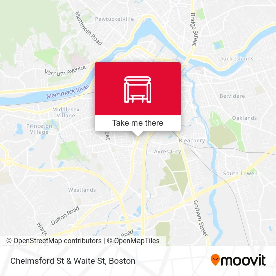 Chelmsford St & Waite St map