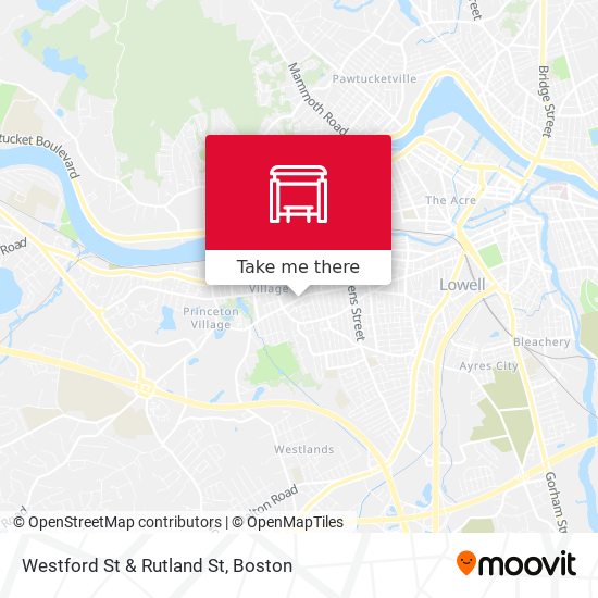 Westford St & Rutland St map