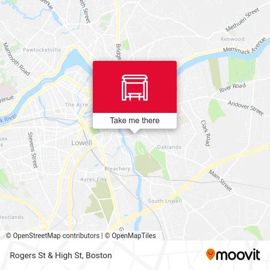 Rogers St & High St map