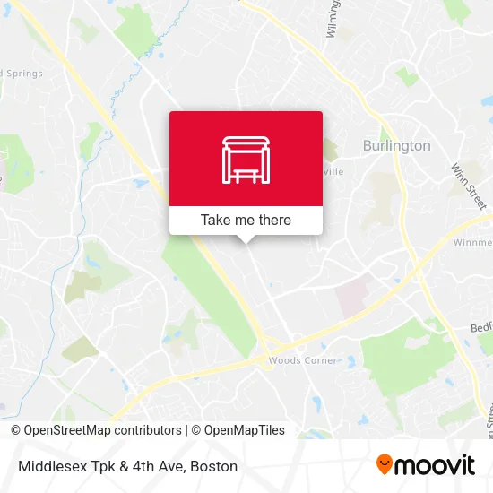 Middlesex Tpk & 4th Ave map