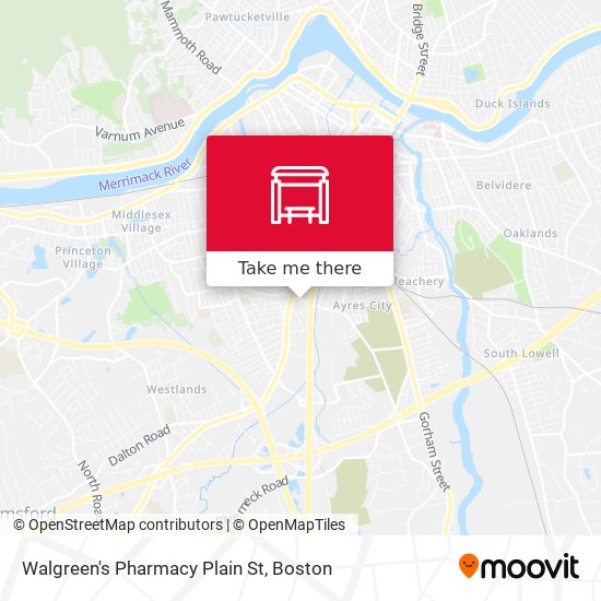 Walgreen's Pharmacy Plain St map