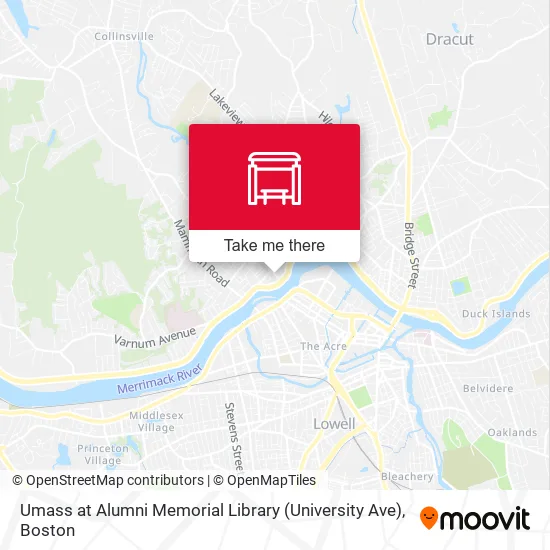 Umass at Alumni Memorial Library (University Ave) map