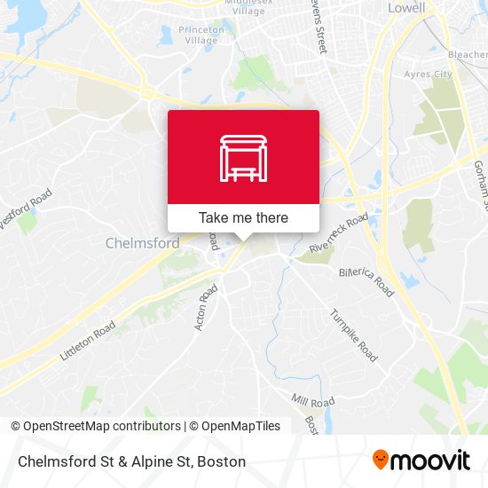 Chelmsford St & Alpine St map