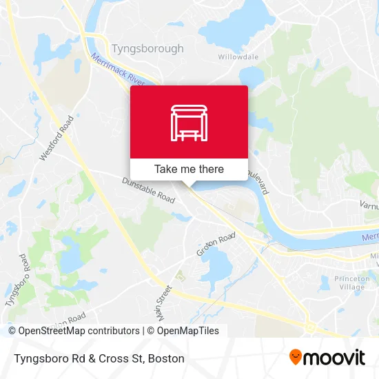 Tyngsboro Rd & Cross St map
